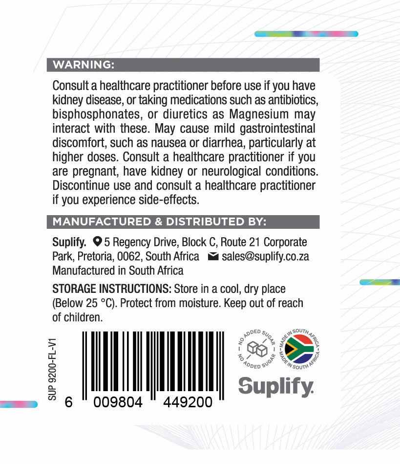 Magnesium Citrate (Maintain Constant Energy)