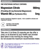 Magnesium Citrate (Maintain Constant Energy)
