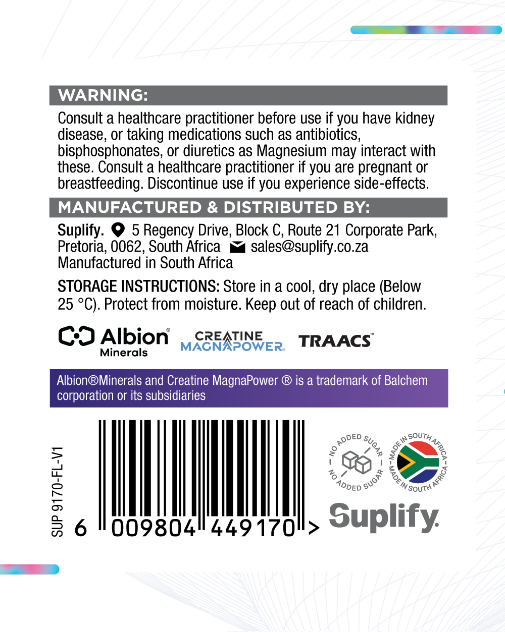 Magnesium Supplement - Suplify MagSe7en